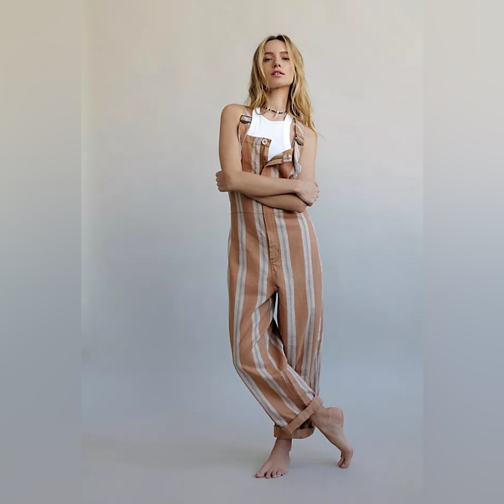 Free People Beach Dune Boyfriend Overalls